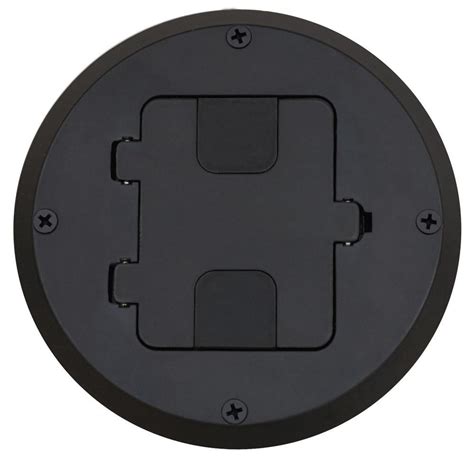 flush mount electrical floor box black|flush floor mounted electrical outlet.